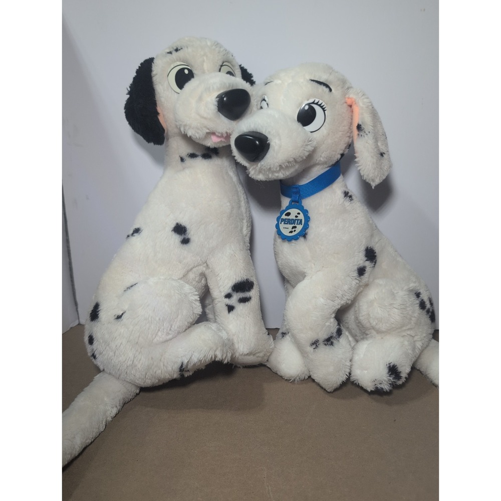 1991 Disney Mattel Pongo And Perdita Plush Vintage 101 Dalmatian Movie